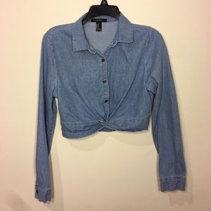 Denim crop top
